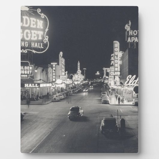 Downtown Las Vegas Retro Fotoplaat (Voorkant)