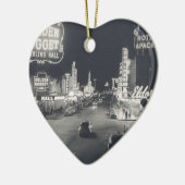 Downtown Las Vegas Retro Keramisch Ornament (Links)