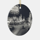 Downtown Las Vegas Retro Keramisch Ornament (Rechts)
