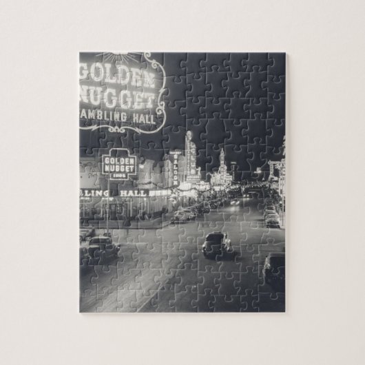Downtown Las Vegas Retro Legpuzzel (Verticaal)