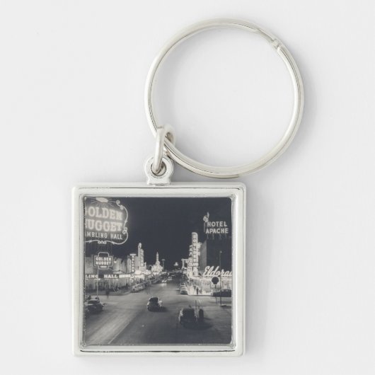 Downtown Las Vegas Retro Sleutelhanger (Voorkant)