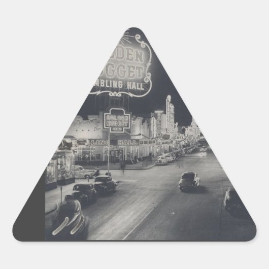 Downtown Las Vegas Retro Sticker (Voorkant)