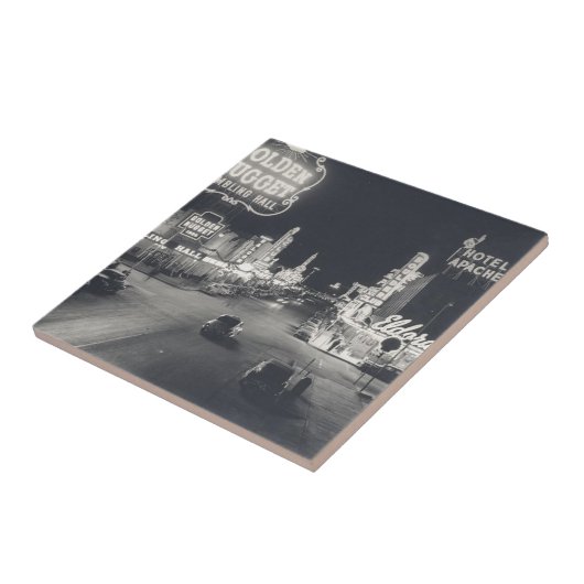 Downtown Las Vegas Retro Tegeltje (Zijkant)