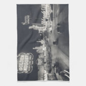 Downtown Las Vegas Retro Theedoek (Verticaal)