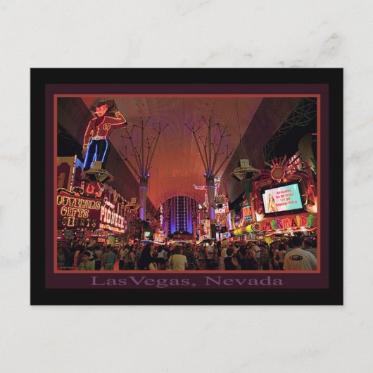 Downtown LasVegas Briefkaart (Voorkant)