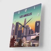 Downtown Los Angeles, CA Vierkante Klok (Hoek)