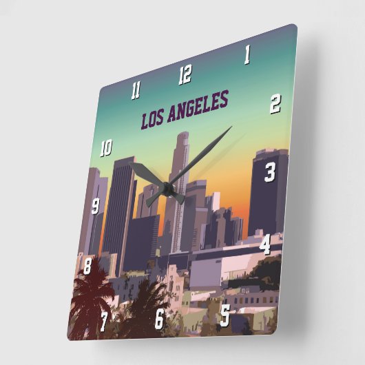 Downtown Los Angeles, CA Vierkante Klok (Hoek)