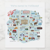 Downtown McKinney Texas Wijnlabel Wijn Etiket (Enkel label)