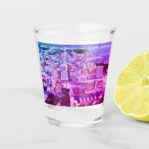 Downtown Miami, FL vanaf de jaren 60 MIA Vintage Shot Glas