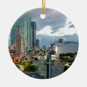 Downtown Miami Keramisch Ornament