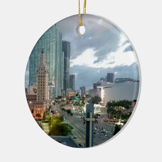 Downtown Miami Keramisch Ornament (Links)