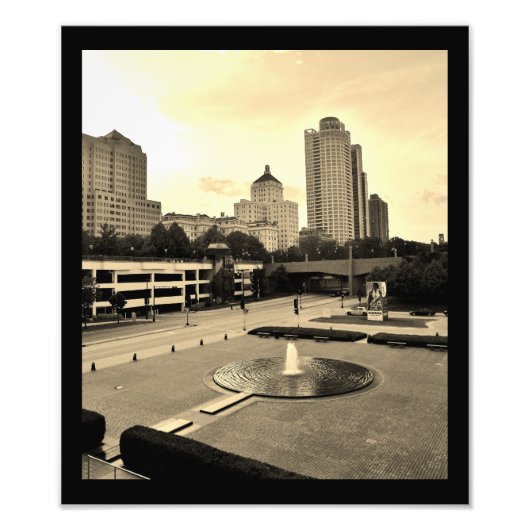 Downtown Milwaukee Foto Afdruk (Voorkant)