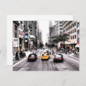 Downtown New York Taxi Cabs Briefkaart (Voorkant / Achterkant)