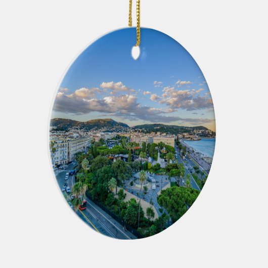 Downtown Nice, Frankrijk Keramisch Ornament (Rechts)