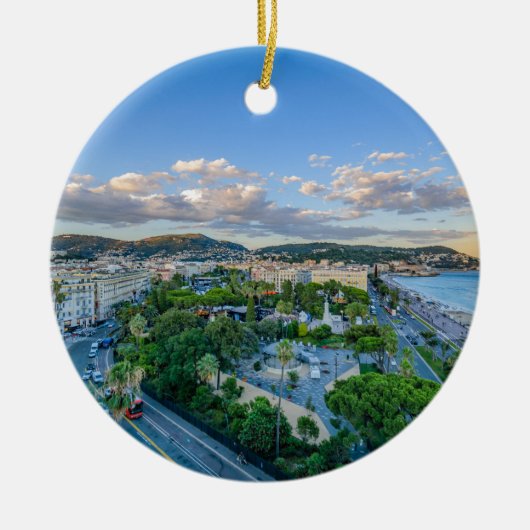 Downtown Nice, Frankrijk Keramisch Ornament (Voorkant)