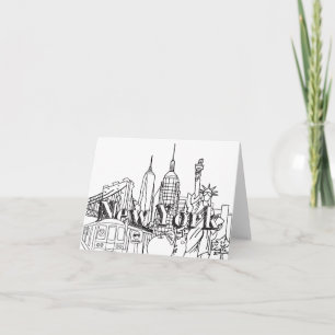 Downtown NYE Nieuwjaarsviering New York Souvenirs  Kaart