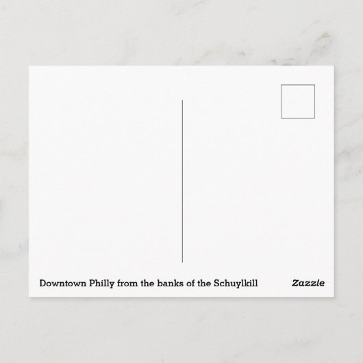 Downtown Philadelphia Briefkaart (Achterkant)