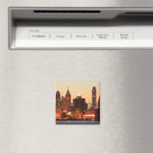 Downtown Philadelphia, Pennsylvania bij zonsonderg Magneet (Insitu (Vaatwasser))