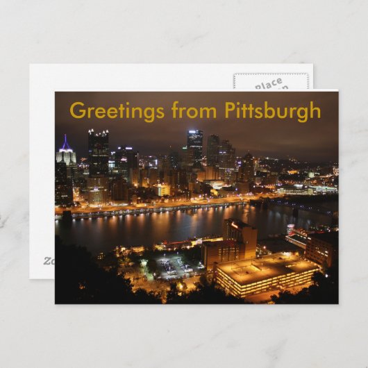 Downtown Pittsburgh, Greetings from Pittsburgh Briefkaart (Voorkant / Achterkant)