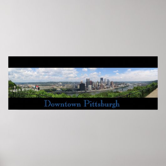 Downtown Pittsburgh Panorama Poster (Voorkant)
