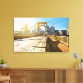 Downtown Pittsburgh Pennsylvania Canvas Afdruk (Insitu (Woonkamer))