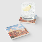 Downtown Providence, RI  Foto Stenen Onderzetter (Zijkant)