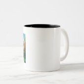 Downtown Raleigh North Carolina Skyline Tweekleurige Koffiemok (Voorkant rechts)