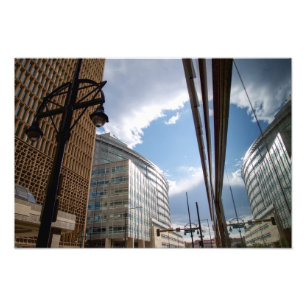Downtown Reflection Foto Afdruk