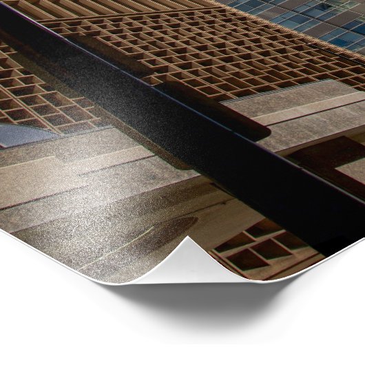 Downtown Reflection Foto Afdruk (Hoek)