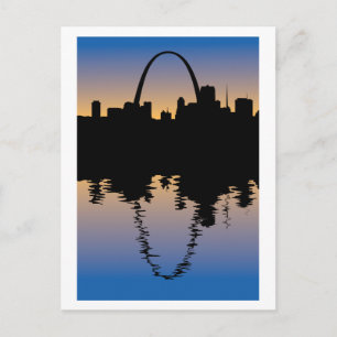Downtown Saint Louis, Missouri Silhouette Briefkaart