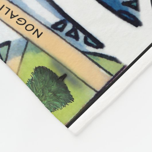 Downtown San Antonio Texas Leuke kaart Fleece Deken (Hoek)