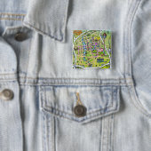 Downtown San Antonio Texas Vierkante Button 5,1 Cm (In situ)