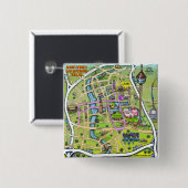Downtown San Antonio Texas Vierkante Button 5,1 Cm (Voorkant /achterkant)