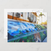 Downtown San Ignacio Belize Mural Post Card Briefkaart (Voorkant / Achterkant)