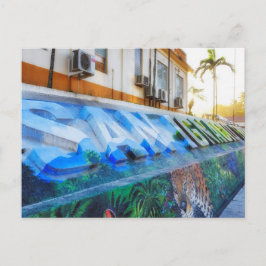Downtown San Ignacio Belize Mural Post Card Briefkaart