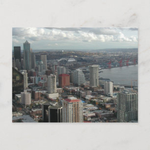 Downtown Seattle Luchtfoto Briefkaarten