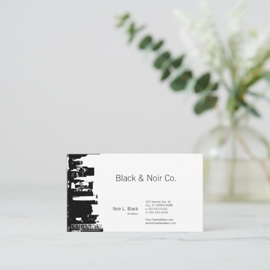 Downtown Silhouette Architect Visitekaartje (Staand voorkant)