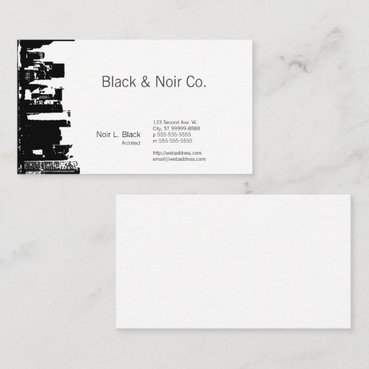 Downtown Silhouette Architect Visitekaartje (Voorkant / Achterkant)