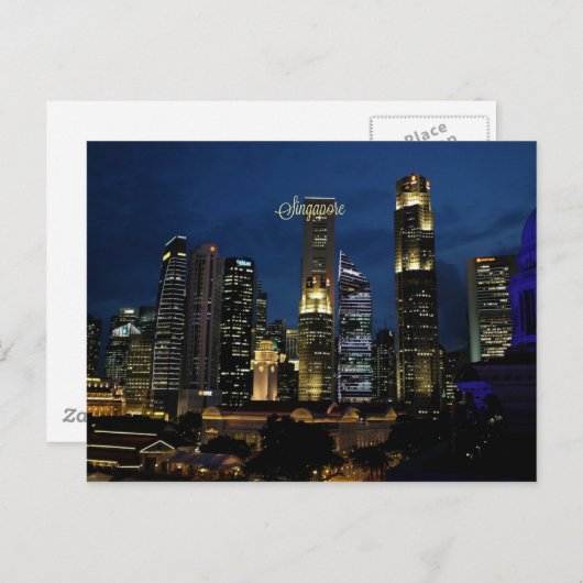 Downtown Singapore Briefkaart (Voorkant / Achterkant)