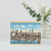 Downtown Skyline, East River Brooklyn Bridge, NYC Briefkaart (Staand voorkant)