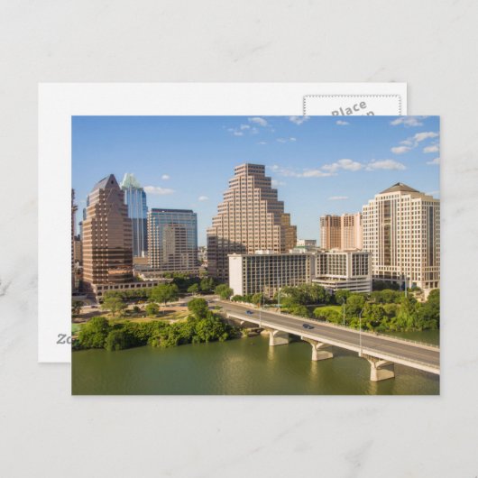 Downtown Skyline on Lady Bird Lake Briefkaart (Voorkant / Achterkant)
