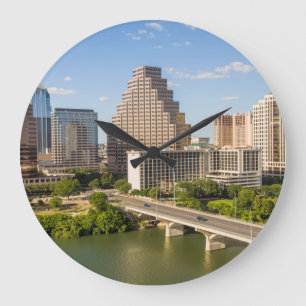 Downtown Skyline op Lady Bird Lake Grote Klok
