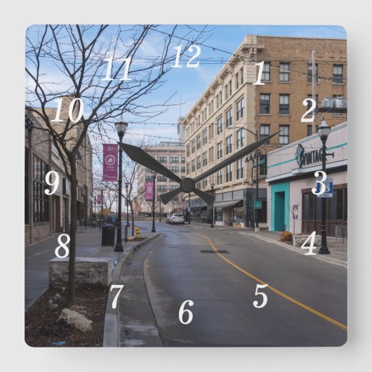 Downtown Springfield Wandklok (Voorkant)