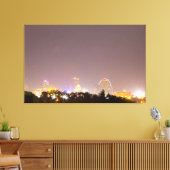 Downtown St. Louis, Missouri bij nacht Canvas Afdruk (Insitu (Woonkamer))