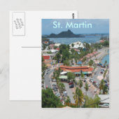 Downtown St. Martin Briefkaart (Voorkant / Achterkant)