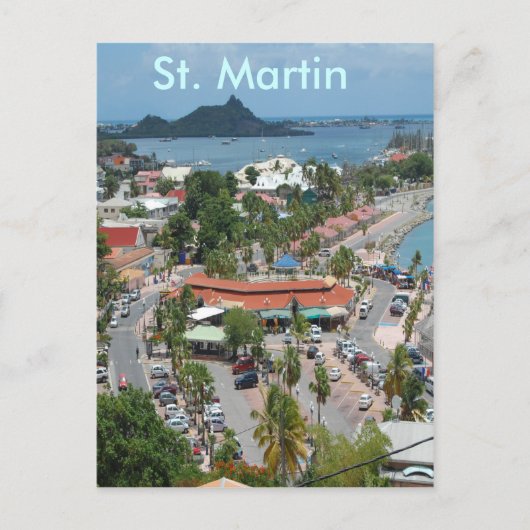 Downtown St. Martin Briefkaart (Voorkant)