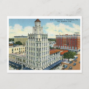 Downtown, St. Petersburg, FL Vintage Briefkaart