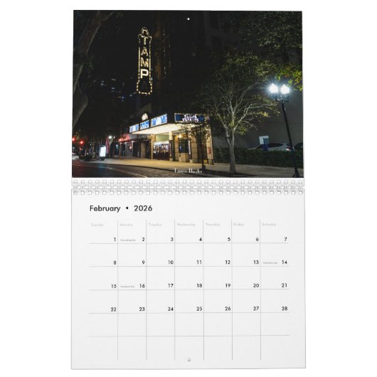 Downtown Tampa Calendar Kalender (Feb 2026)