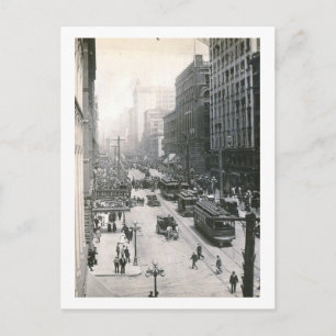 Downtown Uitzicht, Seattle, Vintage 1910 Briefkaart