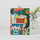 Downtown Wenskaart Kaart (Staand voorkant)